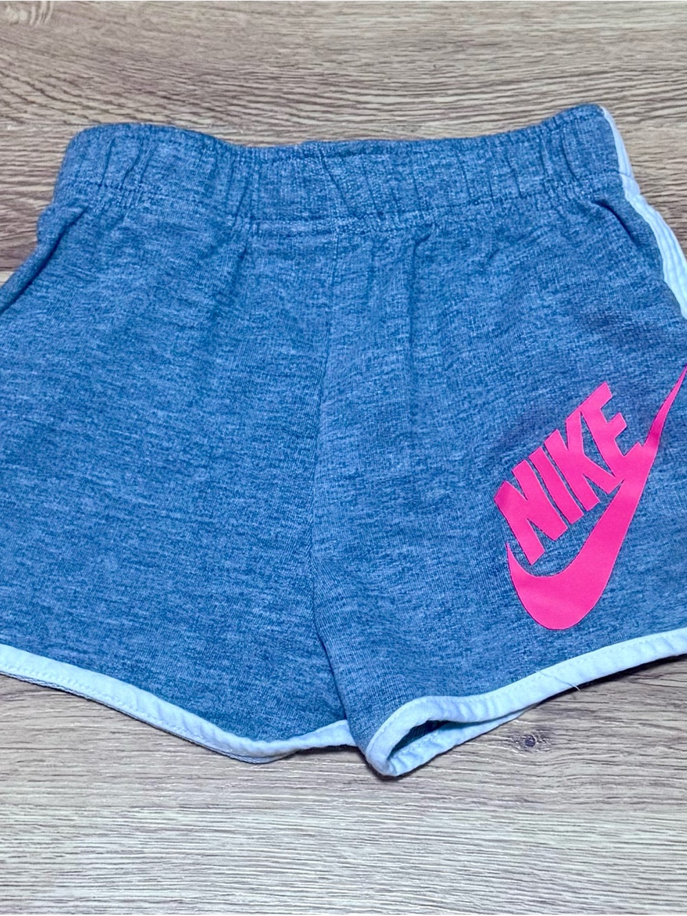 Nike Girls' Gray Shorts with Pink Logo - Toddler Size 2T